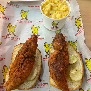 Hot spice level w/ mac n cheese