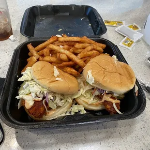 2 sliders with fries delicious!