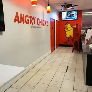 the inside of a restaurant