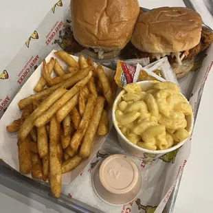 Combo #1 comes with two burgers and fries