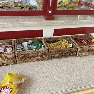 The only condiments is these packets