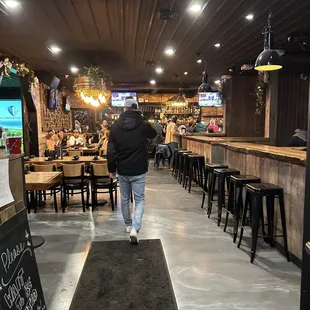 Walking in the entrance