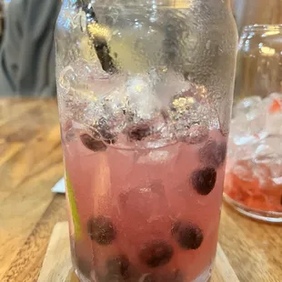 Blueberry gin crush (sorry... half finished)
