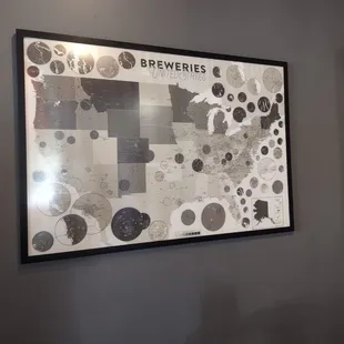 a US brewery map