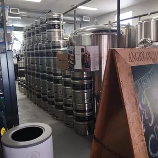 brew house w kegs stacked around it