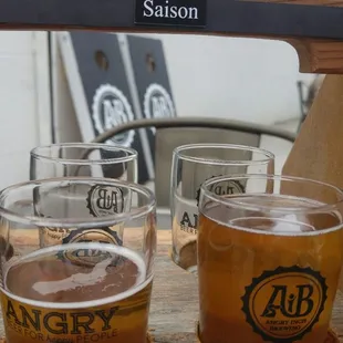 Flight. They use magnetic labels to identify beers. Smart!