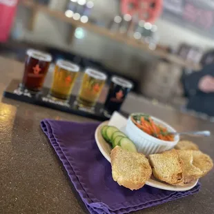 Curry Hummus and a Flight