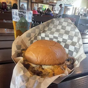 The 94 Burger - w/Angry sauce @ Summit Brewing
