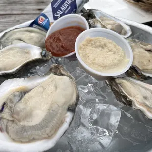 Oysters on the half shell always a go to!