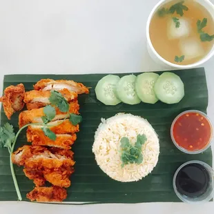 Fried Chicken &quot;Khao Mun Gai&quot;