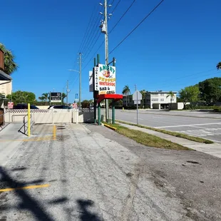 he empty parking lot