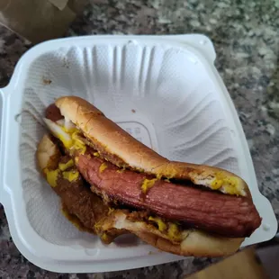 Waited over 10 minutes for this hotdog that I ordered in person.