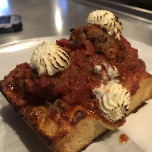 Meatball &amp; Ricotta slice