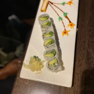 a plate of sushi