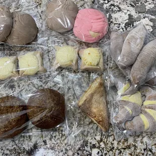 a variety of baked goods