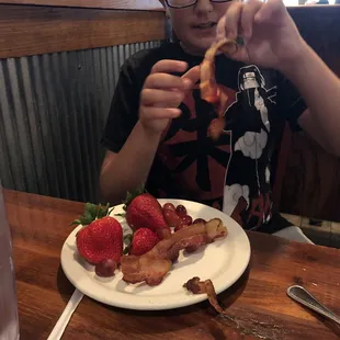 More bacon and fresh fruit