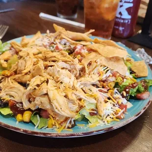 Tex Mex salad with chicken