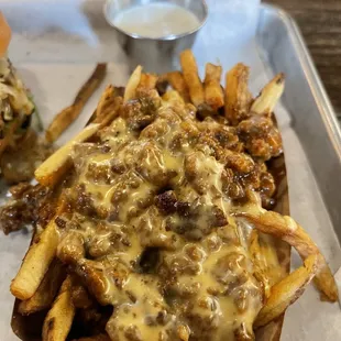 Sloppy cheese fries