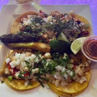 Shrimp and Chicken  Toco's Awesome ask for grilled onions!