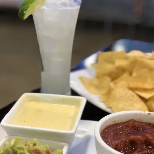 Trio dip and chips