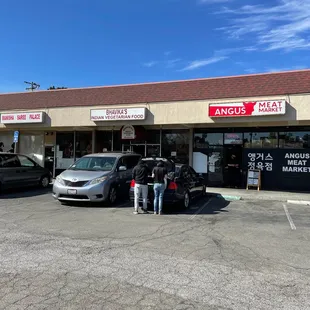 Store front from the parking lot