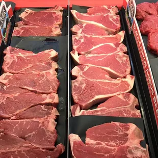 a variety of cuts of meat