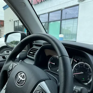 the interior of a car