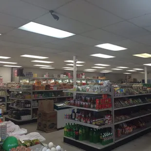 Modest Asian (Vietnamese owners) grocer. Clean, well stocked, smelt of freshly burnt incense this morning at 9am.