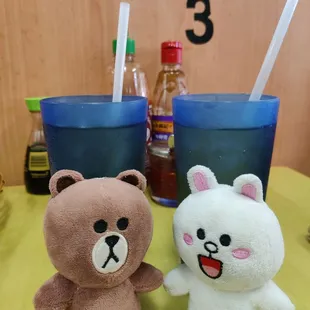 Brown and Cony enjoyed the "tea water"!