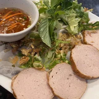10. Banh Uot Cha Lua (Cha Gio $1.00) - Steamed Rice Crepes with Vietnamese Bologna (Spring Rolls $1.00)