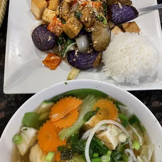 161A. Ca Tim & Dau Hu Xao Toi - Stir Fried Eggplants & Tofu w/ Garlic Sauce