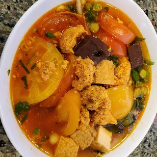 73A. Canh Bun - Crab Tomato Thick Round Noodle Soup