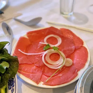 a plate of food on a table
