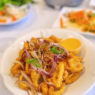 a plate of food on a table