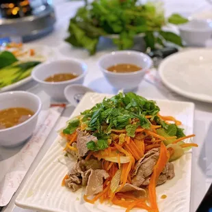 a plate of food on a table