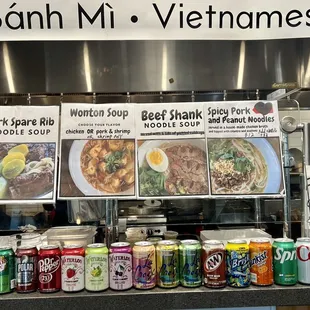 a variety of drinks