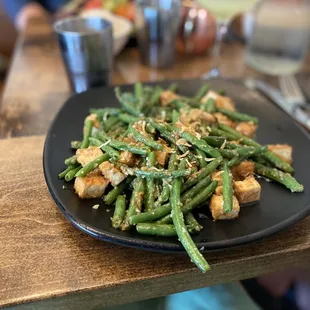 Green beans with tofu- so fresh and tasty!