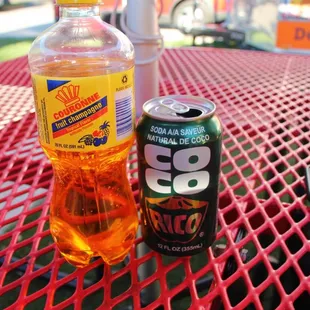Coco Rico =coconut soda and  couronne fruit champagne soda