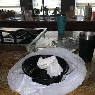 empty food continer because it was delish