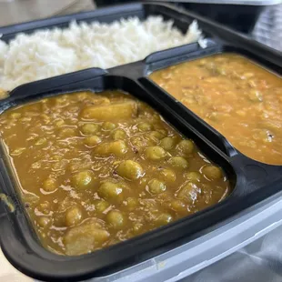 Potatoes &amp; Peas Korma. Green Beans Dal Sabzi.   #5 Combo