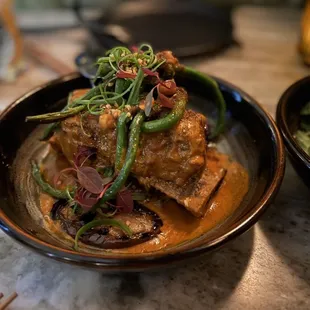 SHORT RIB KARE KARE green beans, eggplant, bagoong peanut oil