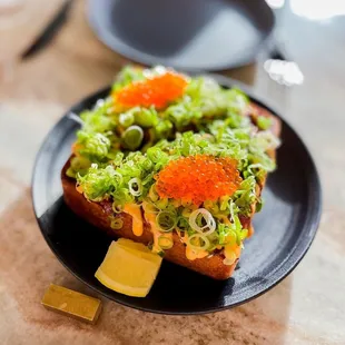 Caviar shrimp toast