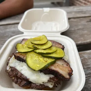 Best burger I have had IN MY LIFE! Literally melts in your mouth! Get the pork belly 100%!