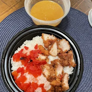 Curry Rice with Fried Chicken. Delish but a bit pricey.