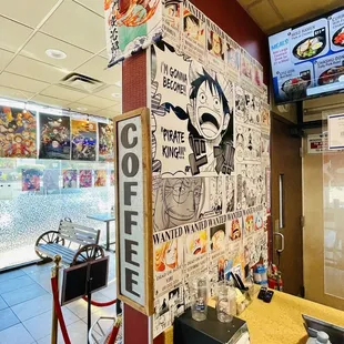 the interior of the restaurant