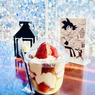 strawberries and ice cream