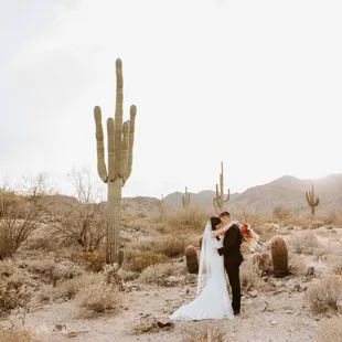 Bridal session in the desert Arizona