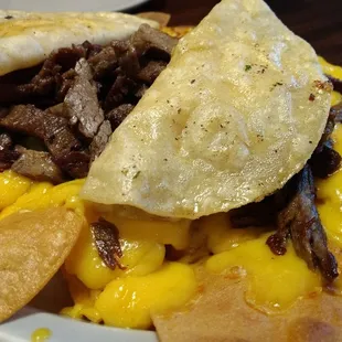 a plate of mexican food