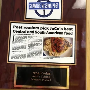 They were written up in a newspaper