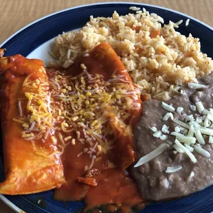 Cheese enchilada plate